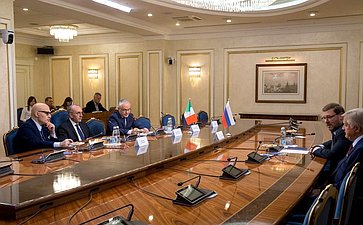 Встреча К. Косачева с председателем Комиссии по международным делам и вопросам миграции Сената Итальянской Республики В. Петрочелли