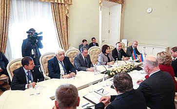 Валентина Матвиенко провела встречу с Председателем Милли Меджлиса Азербайджанской Республики Сагибой Гафаровой