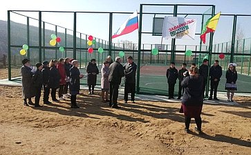 Сергей Михайлов принял участие в открытии спортивной площадки в селе Фирсово
