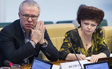 В. Фетисов и В. Петренко Заседание Комитета СФ по социальной политике