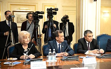 Встреча В. Матвиенко с Председателем Сената Олий Мажлиса Республики Узбекистан Н. Юлдашевым