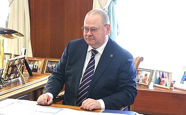 Встреча Председателя СФ Валентины Матвиенко с губернатором Пензенской области Олегом Мельниченко