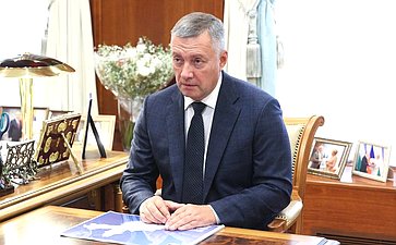 Валентина Матвиенко провела встречу с губернатором Иркутской области Игорем Кобзевым