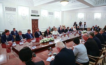 Встреча делегации СФ со Спикером Законодательной палаты Олий Мажлиса Узбекистана Н. Исмоиловым