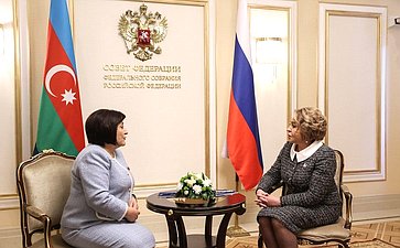 15 мая 2023 года. Встреча Председателя СФ с Председателем Милли Меджлиса Азербайджанской Республики