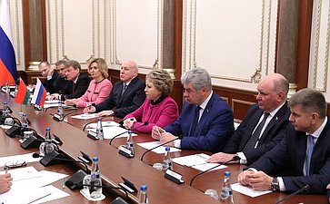 Встреча В. Матвиенко с Председателем Палаты представителей Национального собрания Республики Беларусь В. Андрейченко