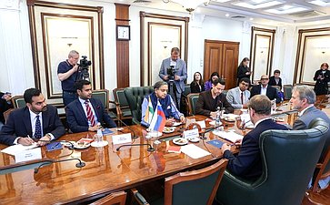 Встреча заместителя Председателя Совета Федерации Константина Косачева с председателем постоянного Комитета Парламента Индии по международным делам, депутатом нижний палаты от партии Индийский Национальный Конгресс