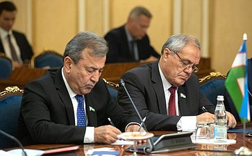Встреча В. Матвиенко с Председателем Сената Олий Мажлиса Республики Узбекистан Н. Юлдашевым