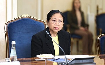 Валентина Матвиенко провела встречу с супругой Председателя Государственного административного совета, Премьер-министра Республики Союз Мьянма Чжу Чжу Хла
