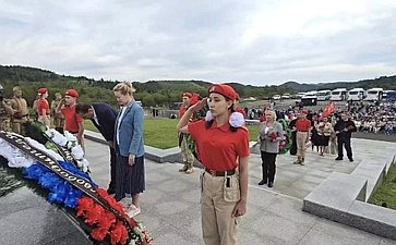 Андрей Хапочкин принял участие в митинге в честь 79-й годовщины освобождения Сахалина от японских милитаристов