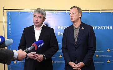 Пресс-подход Андрея Яцкина и Алексея Цыденова