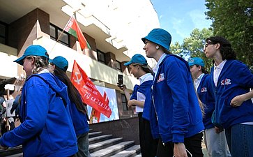 Диалоговая площадка участников проекта «Поезд Памяти» с председателем Совета Республики Нацсобрания Республики Беларусь Натальей Кочановой и заместителем Председателя СФ, председателем российского оргкомитета проекта Константином Косачевым