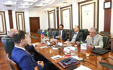 Председатель Комитета СФ по международным делам Григорий Карасин провел встречу с Послом Бразилии в России Родриго Соаресом