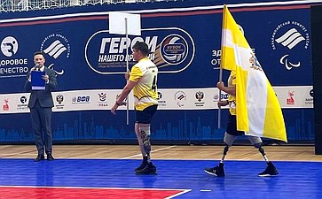 Юрий Валяев принял участие в торжественной церемонии открытия Всероссийских соревнований среди ветеранов СВО «Кубок по волейболу сидя «Герои нашего времени»