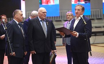 Сенаторы РФ приняли участие в церемонии открытия Дворца спорта имени В. Меркулова в Воронеже
