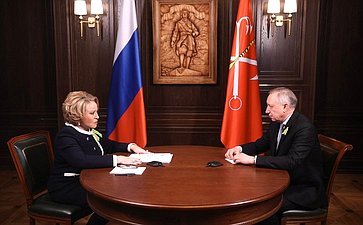 Председатель Совета Федерации Валентина Матвиенко провела встречу с губернатором Санкт‑Петербурга Александром Бегловым