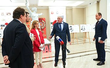 Торжественная церемония открытия выставки работ художника, основателя проекта «Словографика» Петра Скляра «Словографика ZOV. Герои и участники Специальной военной операции»
