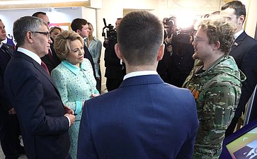 Валентина Матвиенко и Дмитрий Миляев осмотрели выставку, посвященную истории, культуре и перспективным направлениям развития Тульской области