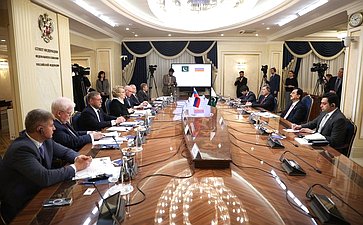 Встреча Председателя Совета Федерации Валентины Матвиенко с Председателем Сената Парламента Исламской Республики Пакистан Юсуфом Разой Гилани