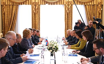 Валентина Матвиенко провела встречу с Председателем Парламентской Ассамблеи ОБСЕ (ПА ОБСЕ) Кристин Муттонен