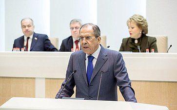 Выступление Министра иностранных дел России С. Лаврова в Совете Федерации. Март 2014