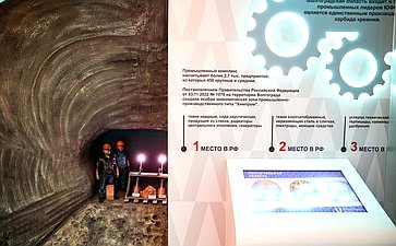Валентина Матвиенко и Андрей Бочаров осмотрели выставку, посвященную перспективным направлениям развития Волгоградской области
