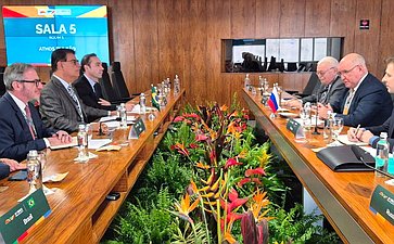 Григорий Карасин провел встречу с председателем Комитета по международным делам и национальной обороне Федерального сената Бразилии Нельсиньо Традом