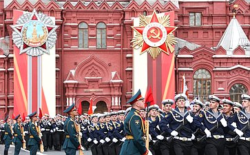 Председатель Совета Федерации Валентина Матвиенко присутствовала на военном параде в ознаменование 80-й годовщины Великой Победы