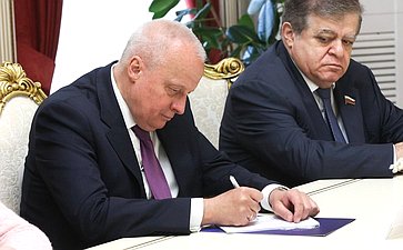 Встреча делегации Совета Федерации с Председателем Национального Собрания Республики Армения Аленом Симоняном