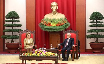 Председатель СФ встретилась с Генеральным секретарем ЦК Коммунистической партии Вьетнама