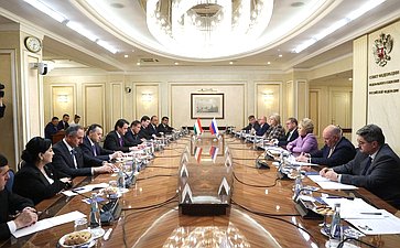 Валентина Матвиенко обсудила с Председателем Маджлиси милли Маджлиси Оли Республики Таджикистан Рустами Эмомали