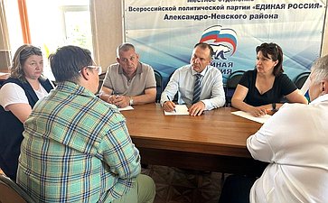 Игорь Мурог провел прием граждан и проинспектировал строящийся детский сад в Александро-Невском округе Рязанской области