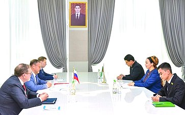 Встреча Константина Косачева с Председателем Меджлиса Туркменистана Дуньягозель Гулмановой
