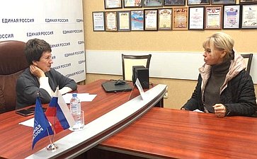 Екатерина Алтабаева в рамках региональной недели провела приём граждан в Севастополе