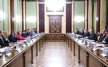 Встреча Председателя Правительства Российской Федерации Михаила Мишустина с руководством Совета Федерации