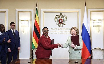 Подписано Соглашение о межпарламентском сотрудничестве между Советом Федерации и Сенатом Парламента Республики Зимбабве