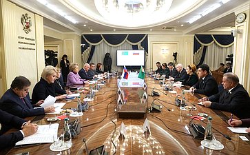Встреча Председателя Совета Федерации Валентины Матвиенко с Председателем Меджлиса Туркменистана Дуньягозель Гулмановой