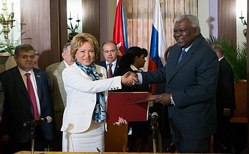 Официальный визит делегации Совета Федерации во главе с Председателем палаты в  Республику Куба 1