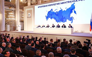 Заместитель Председателя Совета Федерации Николай Журавлев принял участие в заседании Итоговой расширенной коллегии Минтранса России