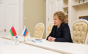 Встреча В. Матвиенко с делегацией Беларуси