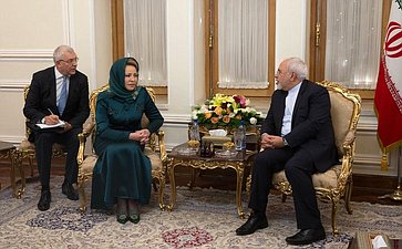 Встреча В. Матвиенко с главой МИД Ирана