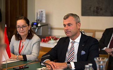 Встреча В. Матвиенко с заместителем Президента Национального совета Парламента Австрийской Республики Н. Хофером