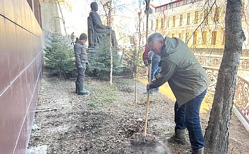 Сахамин Афанасьев принял участие во Всероссийском субботнике