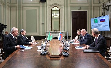 Встреча председателя Комитета СФ по международным делам Григория Карасина с заместителем Председателя Кабинета Министров Туркменистана, Министром иностранных дел Туркменистана