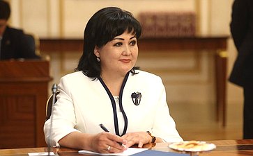 Встреча Председателя СФ Валентины Матвиенко со Спикером Законодательной палаты Олий Мажлиса Республики Узбекистан