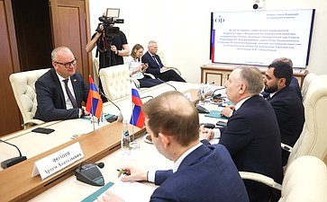 Встреча первого заместителя председателя Комитета СФ по социальной политике Александра Варфоломеева с депутатом Национального Собрания Республики Армения Алексеем Сандыковым