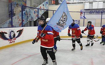Товарищеский хоккейный матч, между детскими командами «Титан» (республика Карелия) и «Корабелы Прионежья» (Вытегорский район Вологодская область)