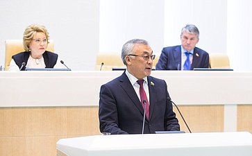 Б. Жамсуев на 386-м заседании Совета Федерации