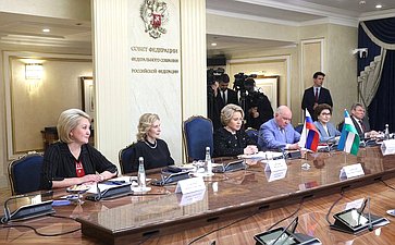 Встреча Председателя Совета Федерации Валентины Матвиенко с Помощником Президента Республики Узбекистан Саидой Мирзиёевой