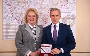 В ходе поездки состоялась встреча председателя Комитета СФ Лилии Гумеровой с главой региона Василием Анохиным